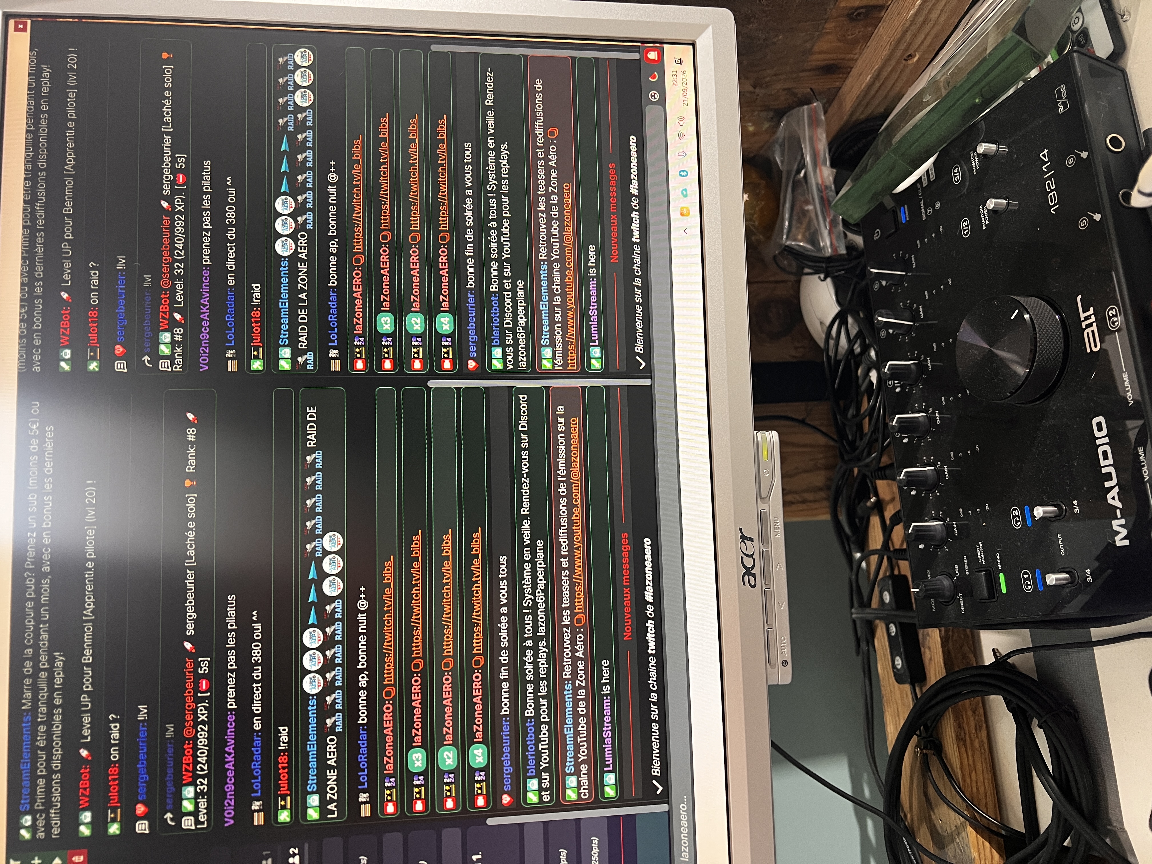 Régie audio de La Zone Aéro